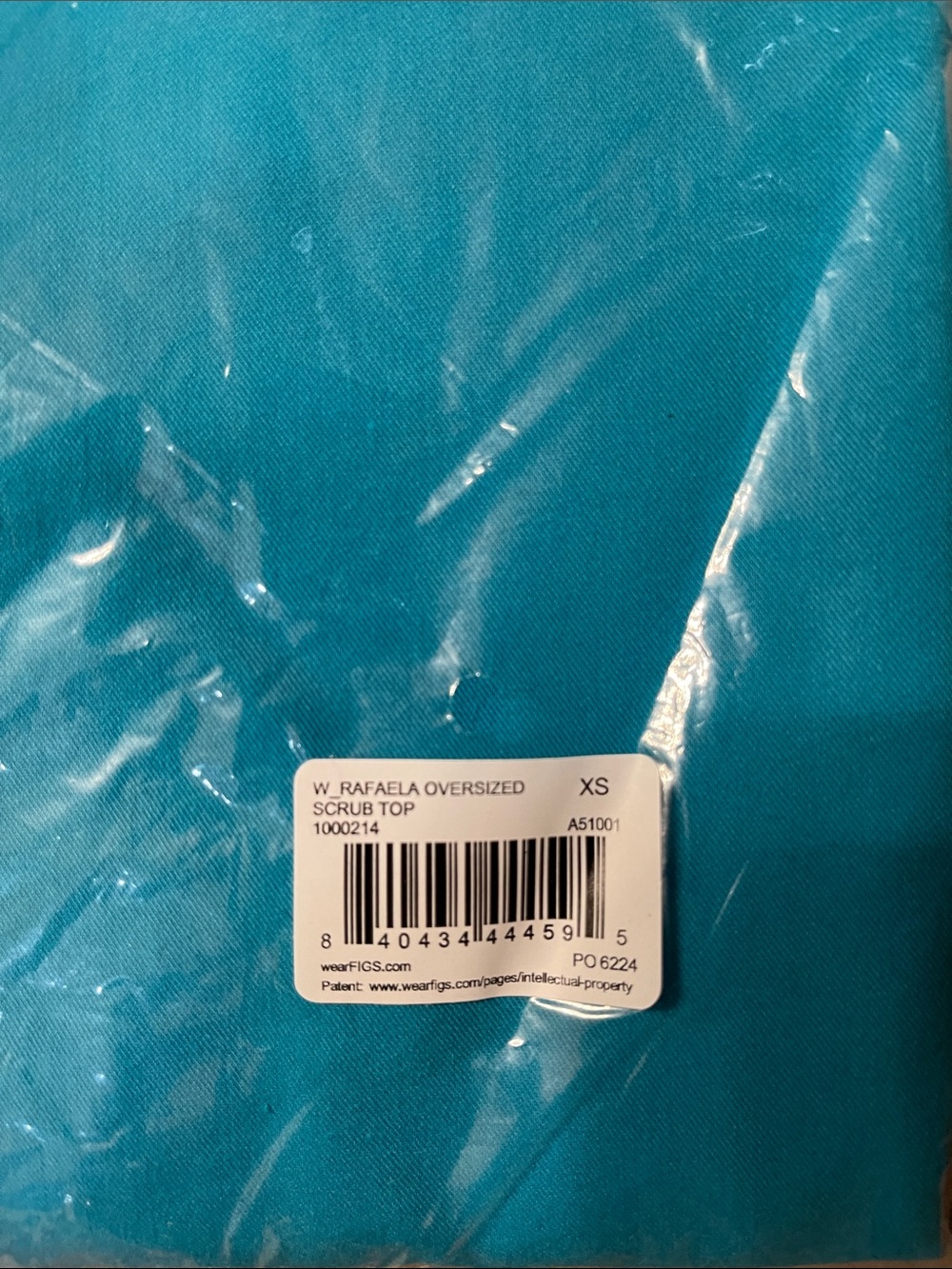 NWT FIGS Teal Medical Scrub Top - Picture 5 of 5